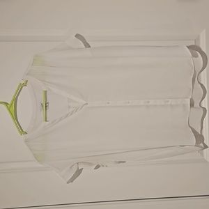 Sheer white j.crew top